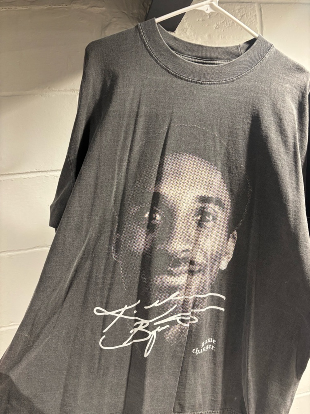 Kobe Bryant - Game Changers - Gray Graphic Tee with Face Print